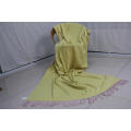 Pink Yellow Double-sided Silk and Cashmere Blanket